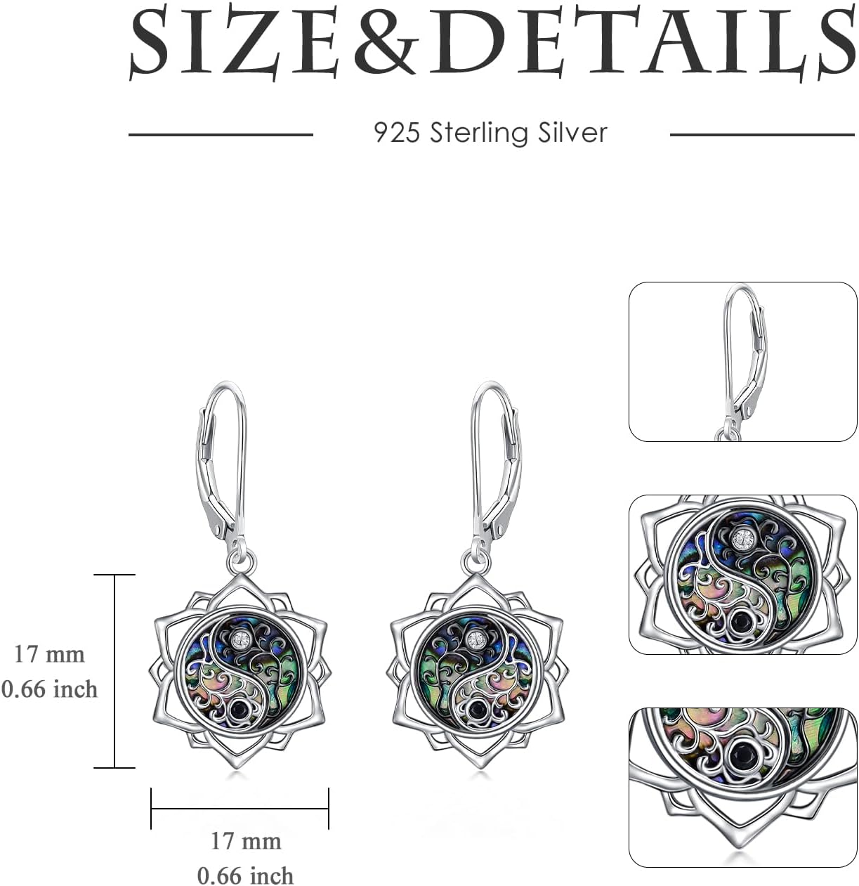 Triskelion/Yin Yang/Trinity Knot/Witches Knot Earrings S925 Sterling Silver Protection Jewelry Earrings Gifts