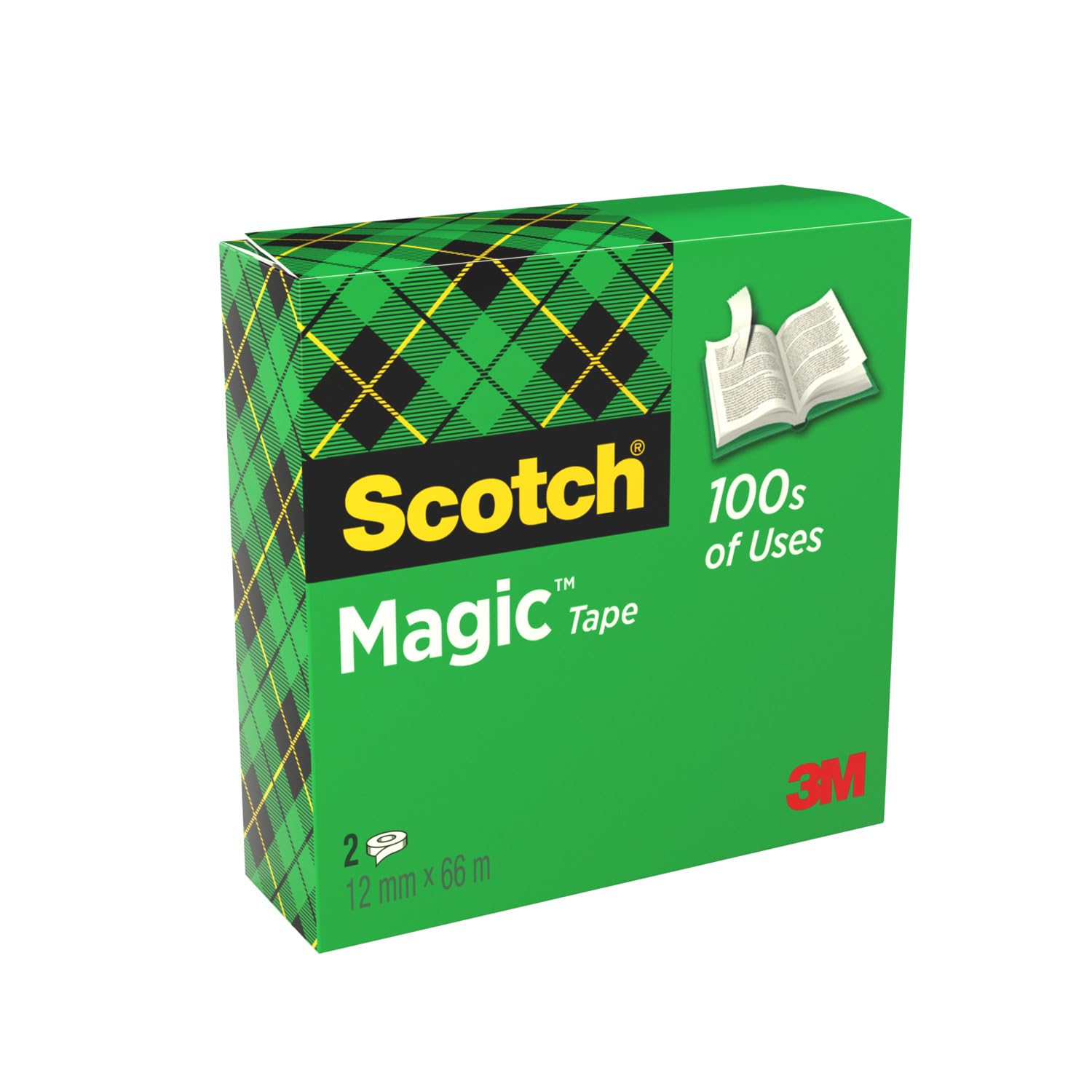 Scotch Marron Scotch Magic 19mm X 12m - Ruban Adhésif Invisible 2 Rouleaux Distributeur Rouleau Scotch 3m
