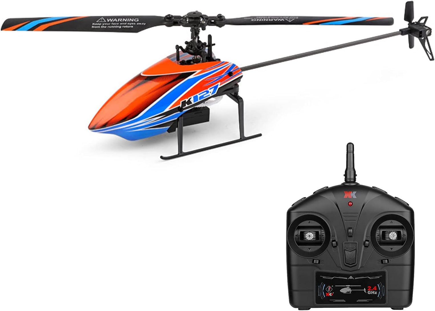 – XKS RC Helicopter Remote Control Helicopter for Beginners 6-axis Gyro Single Blade RC Aircraft RC Plane Fixed Height 4CH RTF