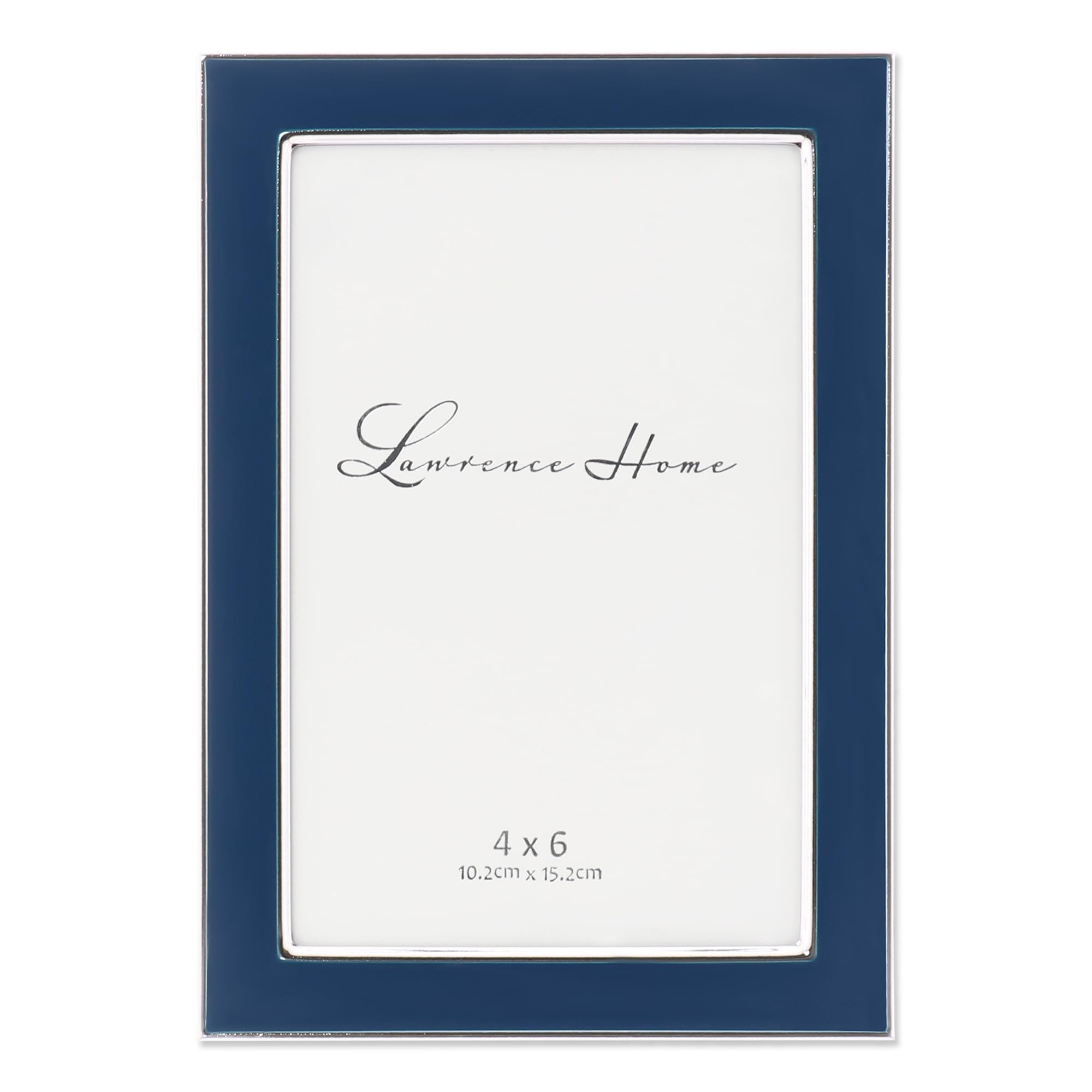 Lawrence Frames Metallrahmen, polierte Emaille, ca. 10 x 15 cm, blau