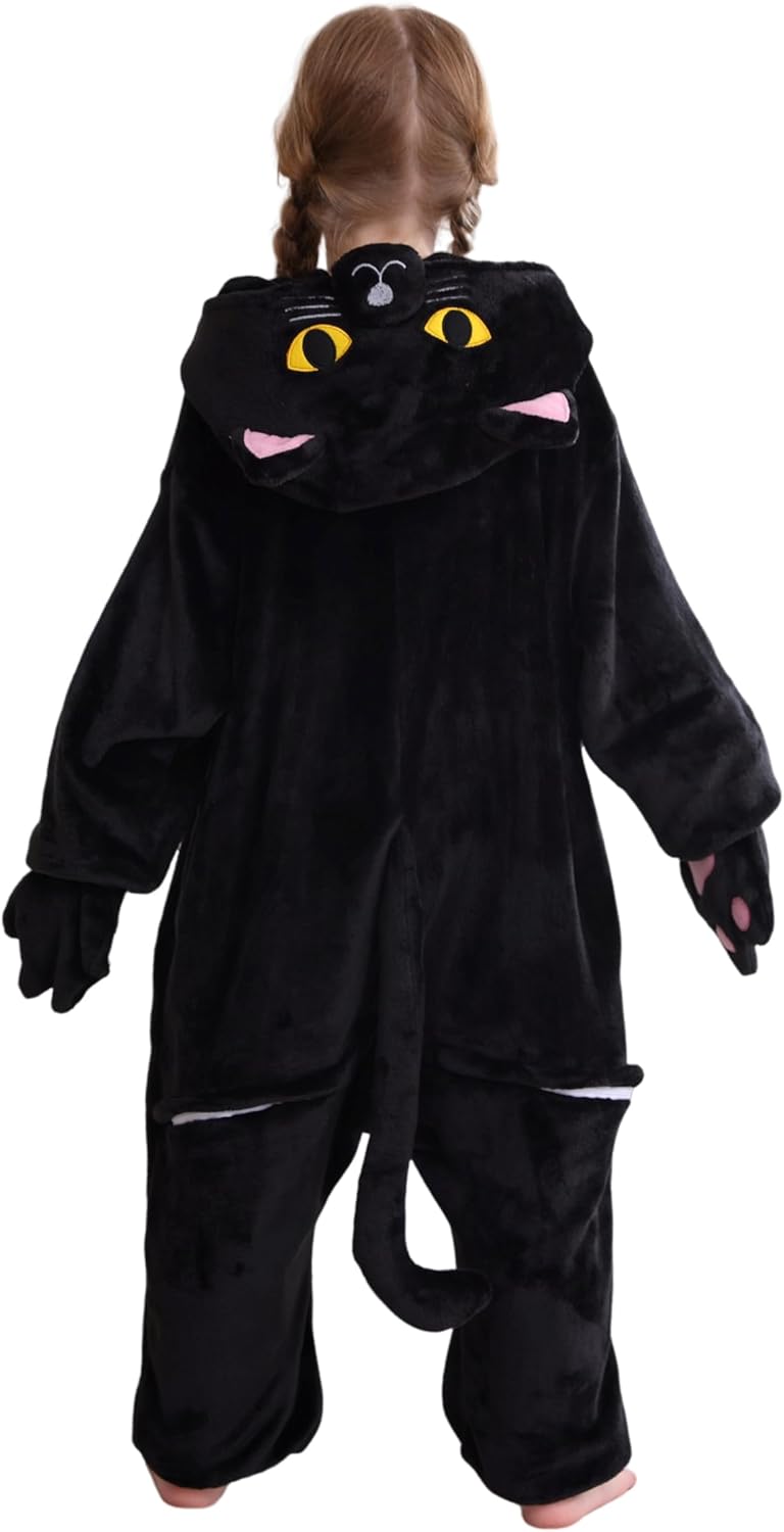 ATOZ Kids Animal Oneise Pajamas,Unisex Halloween Cosplay Costume Cartoon Flannel Children One Piece Sleepwear for Boys Girls - Image 6