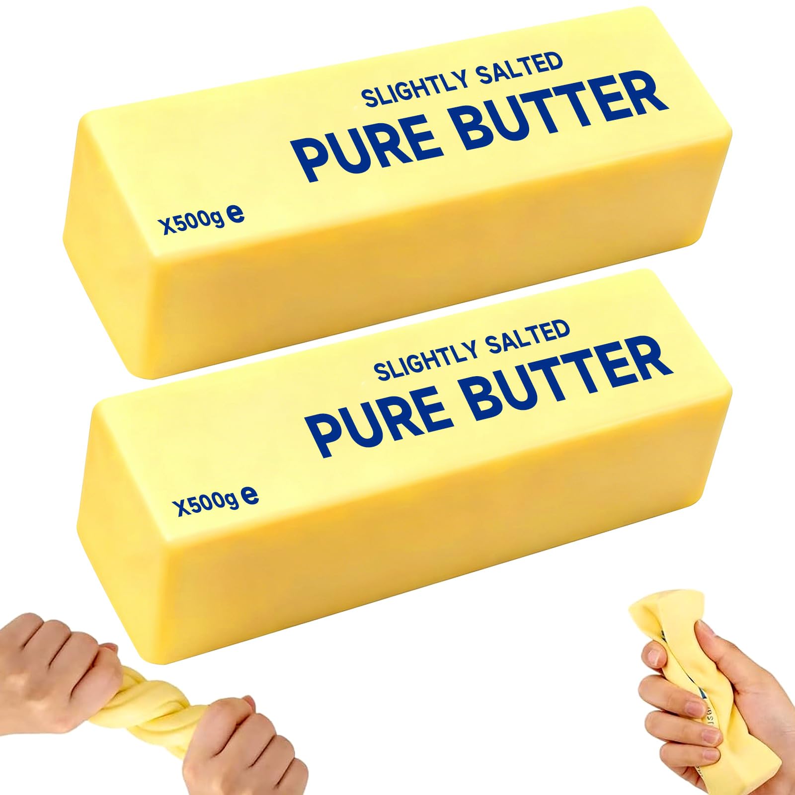 Butter Squishy Fidget Toys, 2pcs Squishy Butter Slow Rising Squishies, Rainbow Butters Stick Stress Ball Squeeze Toy Anxiety Relief Sensory Toys for Adults Kids. (D) — image 1