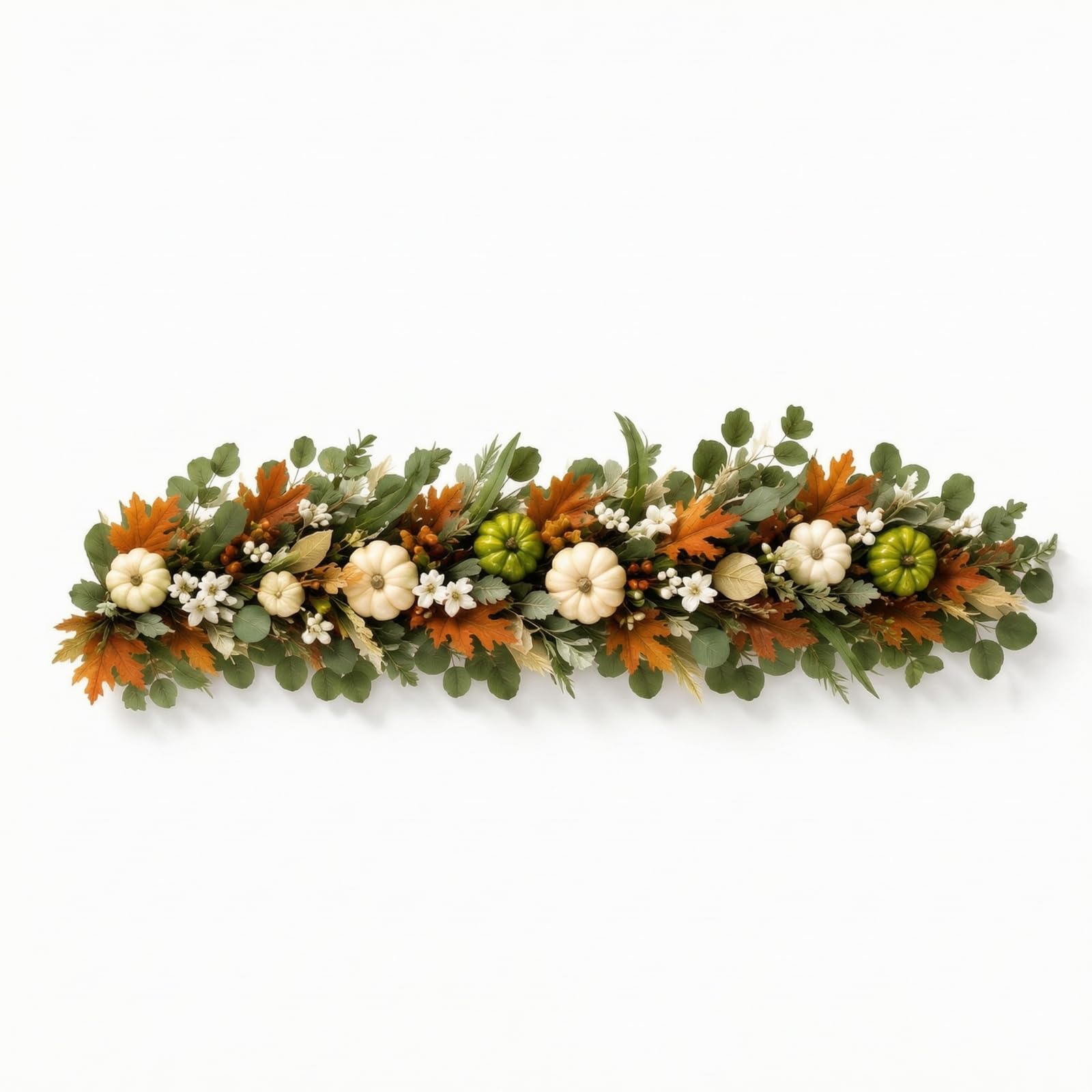 Ghirlanda Vite Festa Ghirlanda Autunnale Vite Decorazione Zucche Foglie Acero Fiori Tessuto Flessibile Adatta a Corrimani Porte Camini Tavoli per Ringhiere Casa E Feste Stagionali 190cm