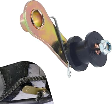 Chain Tensioner Kit, Heavy-duty Anti-breakage Chain Adjuster with Spring, Rust-resistant Tensioner Pulley Suitable for 110cc, 125cc, 140cc, Universal for Motorcycles, ATVs, Scooters Black