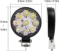 Vista 2 de Luces antiniebla LED para parachoques de automóvil de 3 pulgadas para todoterreno, paquete de 4 barras de luz redondas de 8000 lm, cápsulas