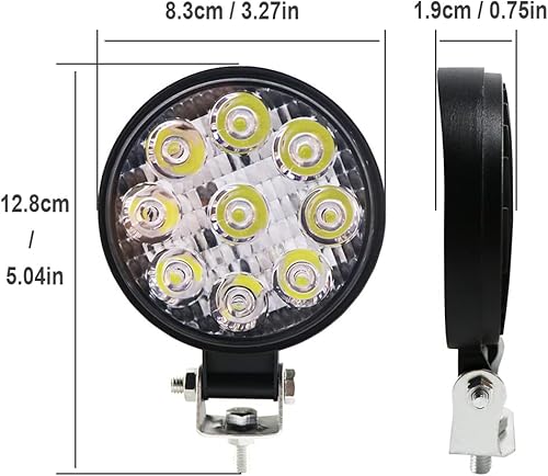 Miniatura 2 de Luces antiniebla LED para parachoques de automóvil de 3 pulgadas para todoterreno, paquete de 4 barras de luz redondas de 8000 lm, cápsulas