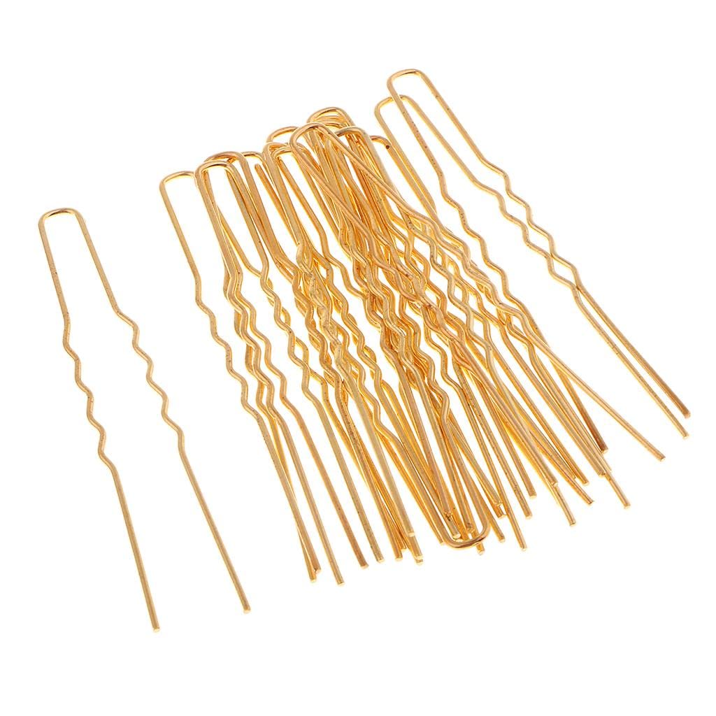 20 Pack Wave U Shaped Hair Pins for Women - Metal Hair Clips for Styling Tools, Bridal Hair Accessories & Hair Salon - weight & Reusable Hairpins - Jewelry - Golden image 3