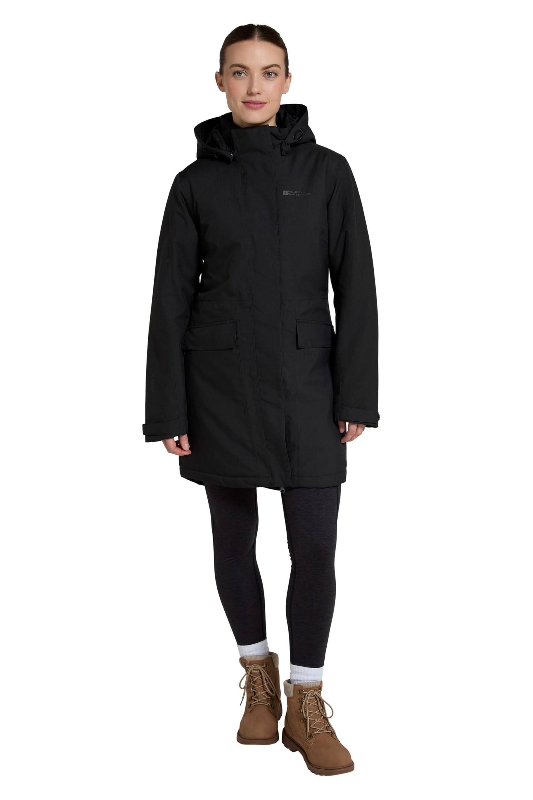 Mountain Warehouse Women's Black Rain On Waterproof Padded Jacket - Breathable Coat With Padded Insulation & Front Pockets - Spring Summer, Outdoors, Travelling & Hiking 12