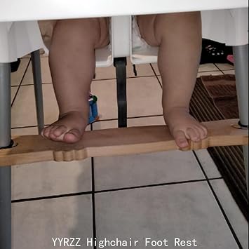 Footrest for Baby Highchair,Adjustable Non-Slip Natural Bamboo Wooden HighChair Footrest,High Chair Foot Rest Compatible with IKEA Antilop High Chair Accessories