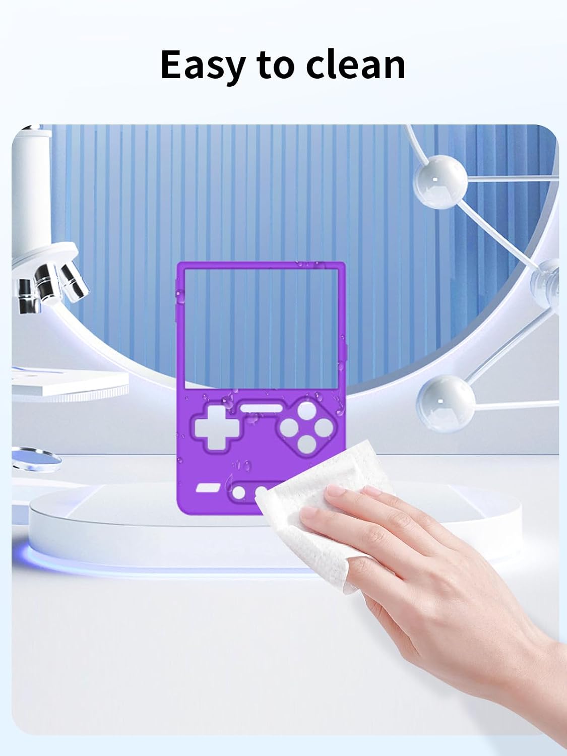Case for Trimui Brick Handheld Game Console,BOVUGAC Silicone Soft Protective Shockproof Cover for Trimui Brick 3.2-Inches Display Game Console with Lanyard-Purple image 5