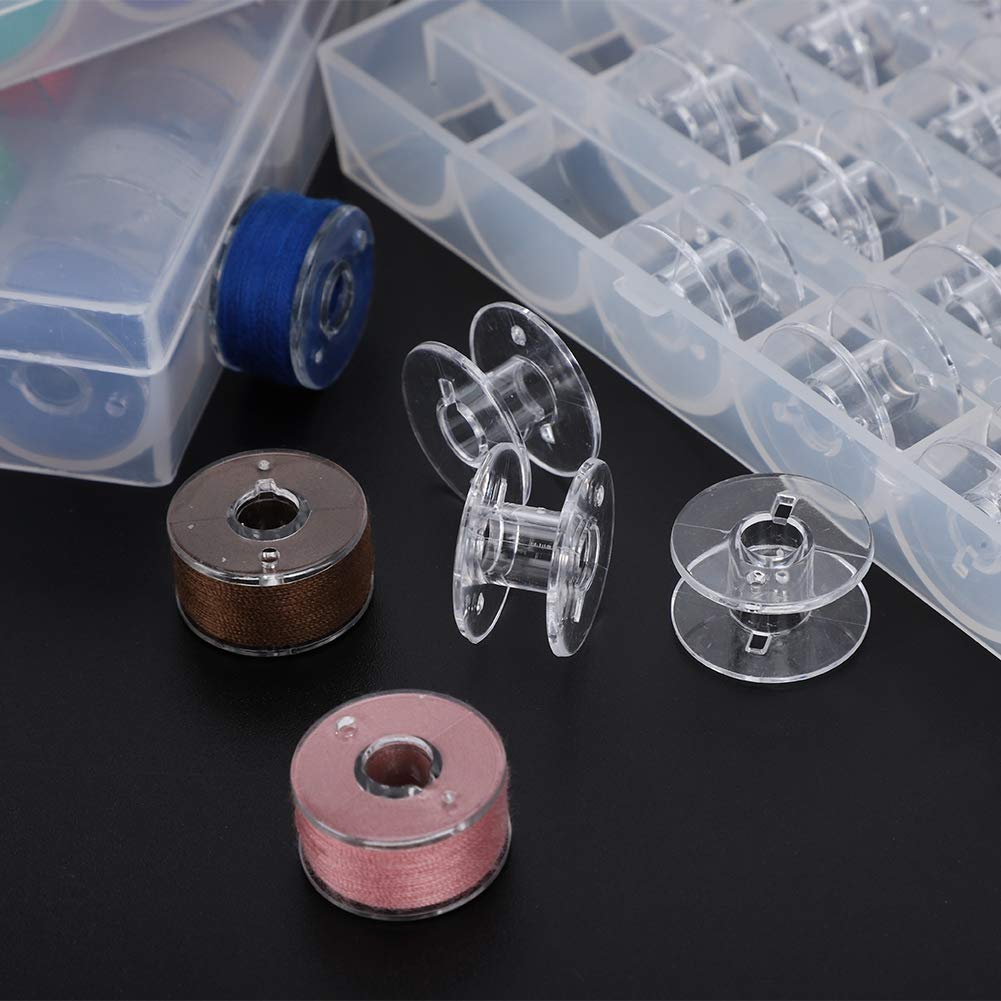 Bobine di colori assortiti Filo per cucire Bobina vuota con trasparente per macchina da cucire elettrica domestica