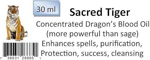 Sacred Tiger Dragon's Blood - Incienso líquido concentrado 100% 1.0 fl oz (1 onza)