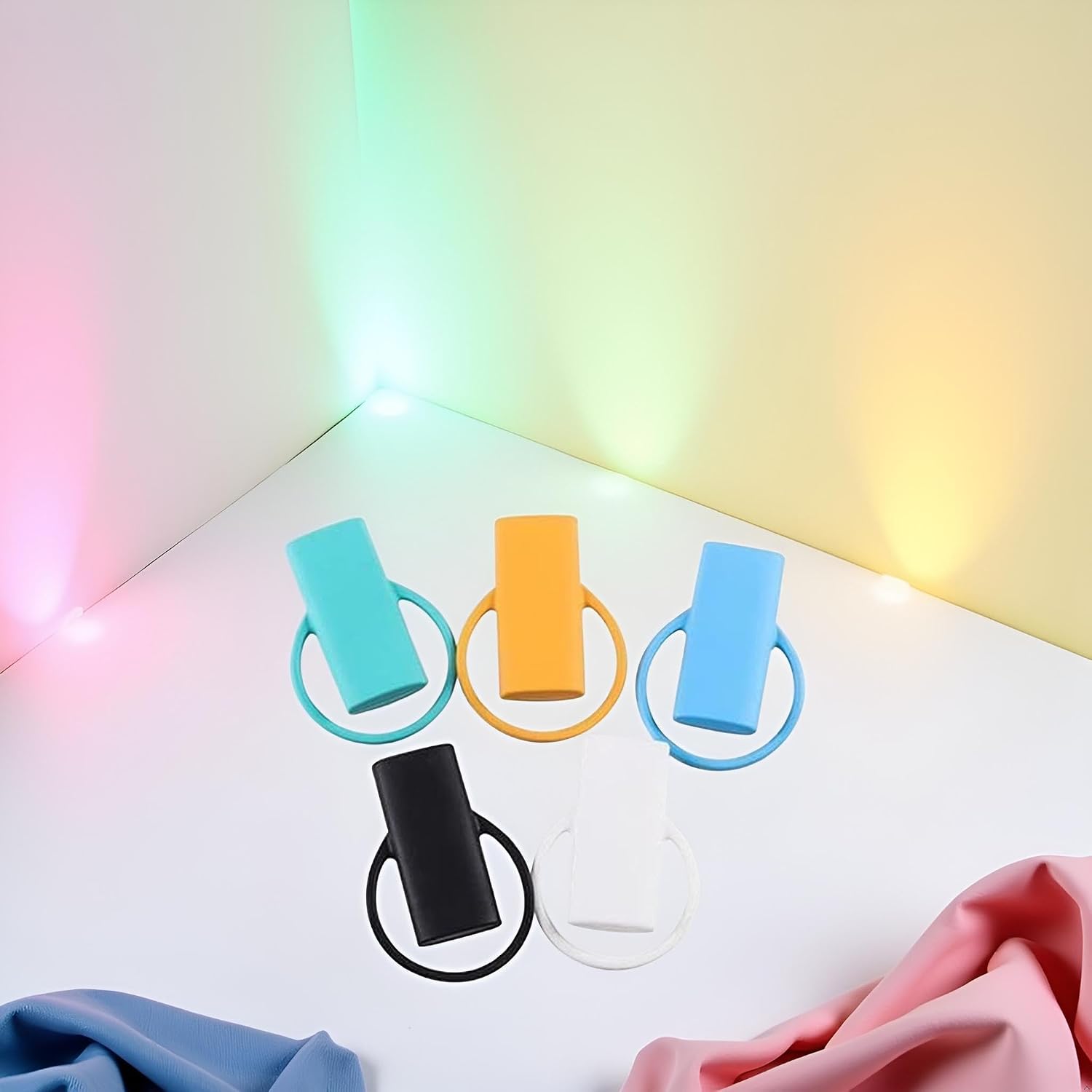 5Pcs Colorful Silicone Lighter Case,Portable Silicone Cover,Lighters Holder Non-Slip Lighter Case Smell Proof, Crush Proof Cover,Lighters Pack,for Men Women Pouches image 2