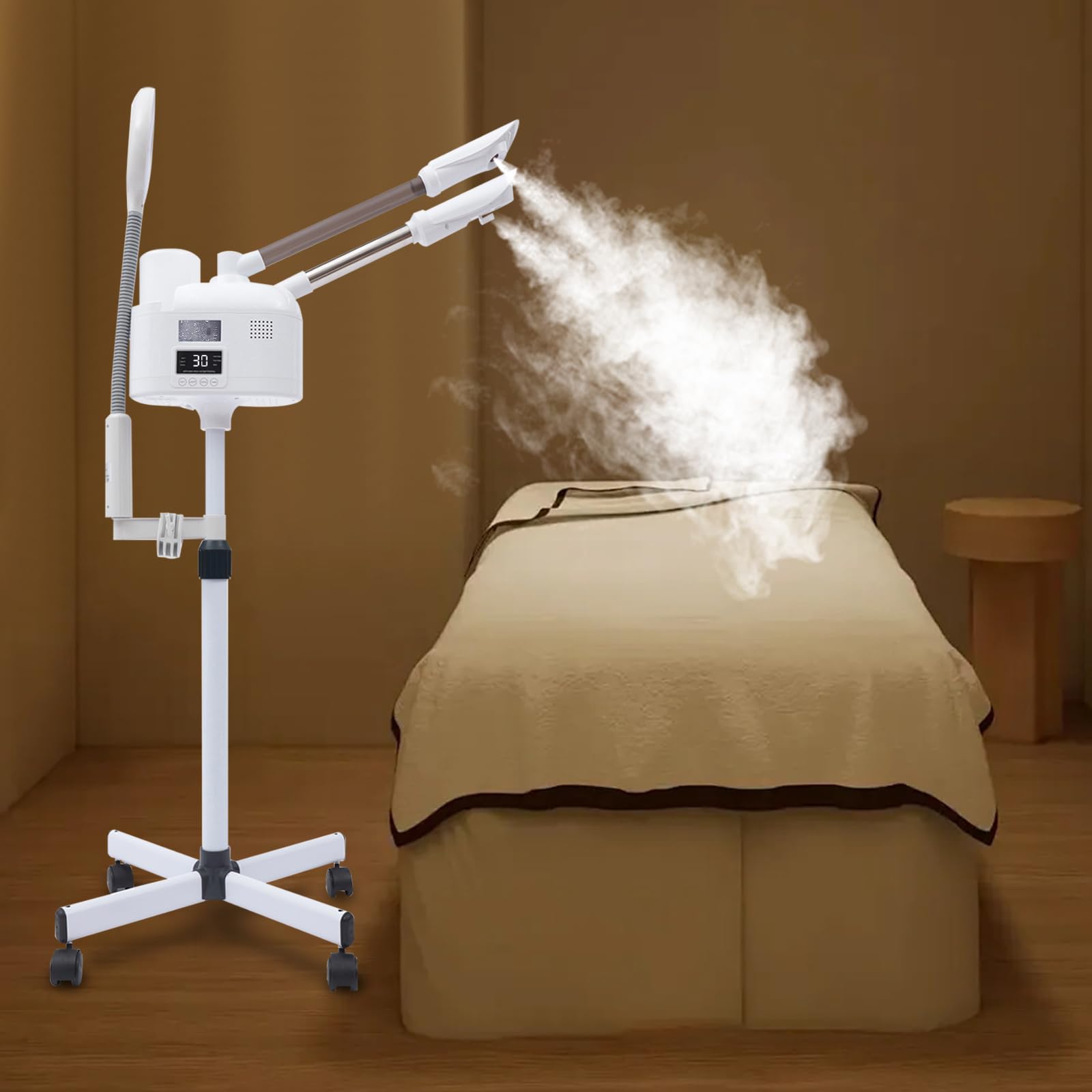 Vaporizador facial de 750 W, nanotecnología, tecnología de calentamiento PTC, para salón de belleza, estudio, hogar