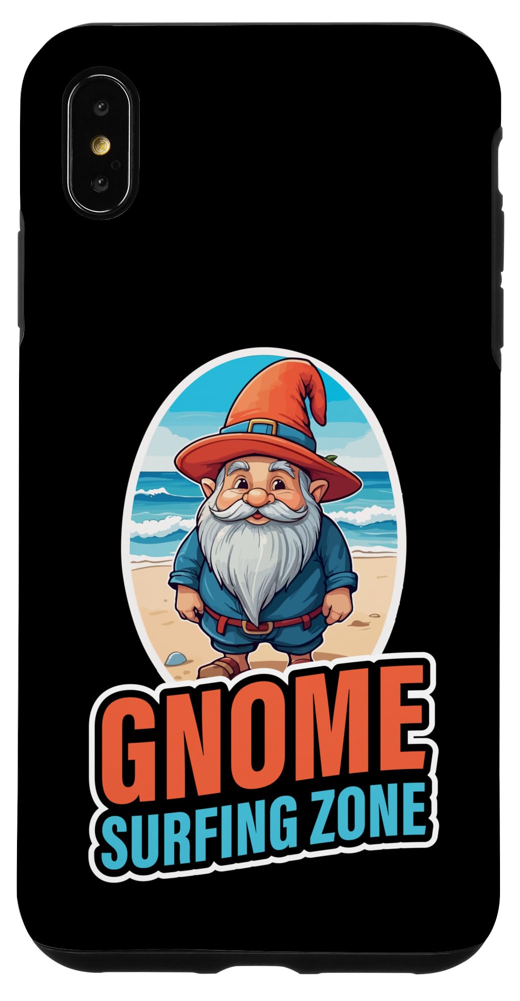 iPhone XS Max Gnome Surfing Zone Imp Garden Dwarf Gnome Case
