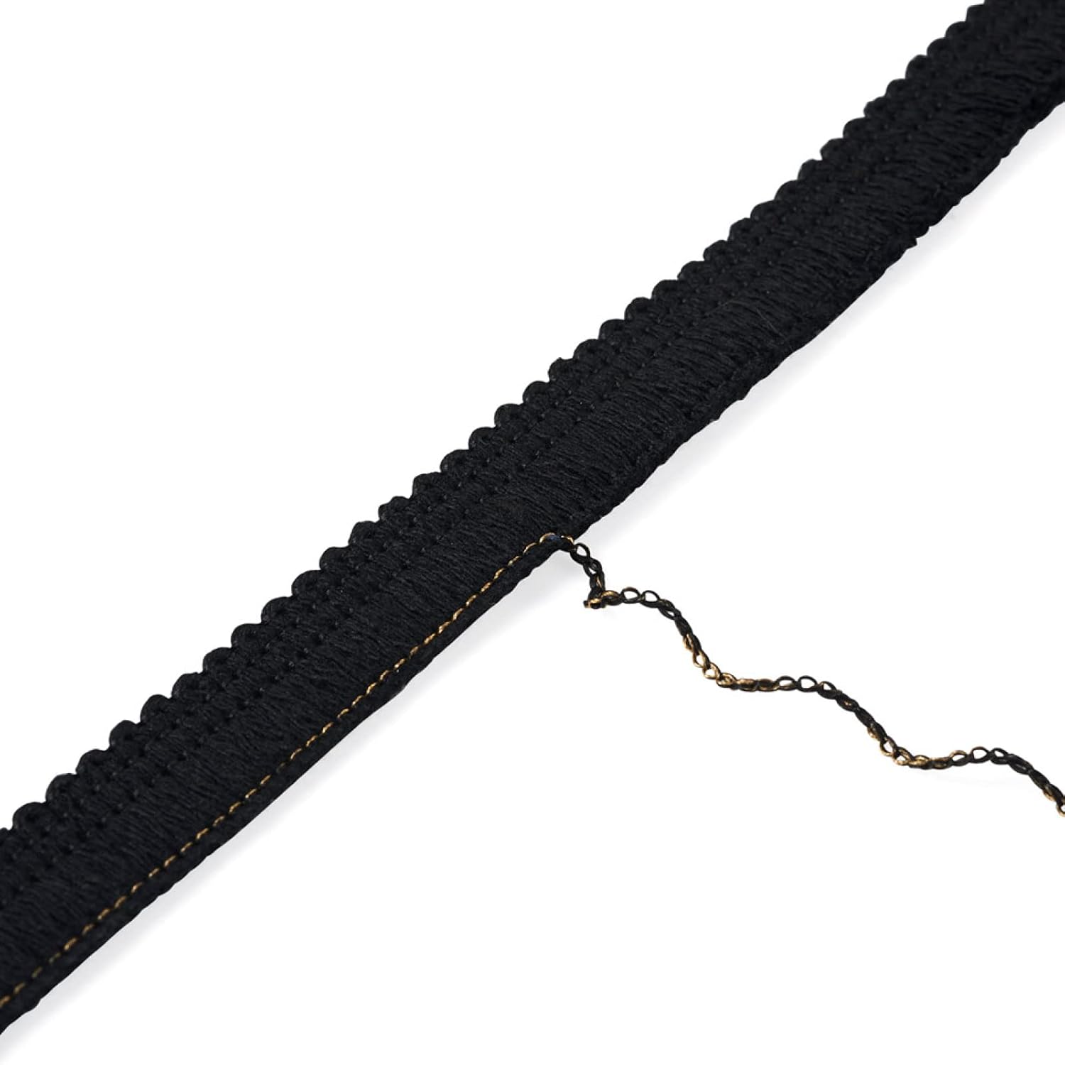 27.34 Yards/25cm Black Polyester Fringe Tassel Lace Trim 5/8 Inch Cotton Braided Ribbons with Paper Card Fringe Fibre Trim for Clothes Sewing Furniture Decor DIY Tassel Jewelry Making