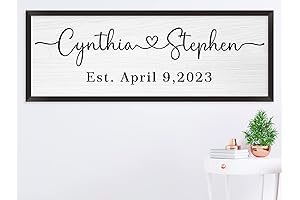 Personalized Bedroom Wall Decor Above Bed Rustic Wooden Last Name Wedding Gift...