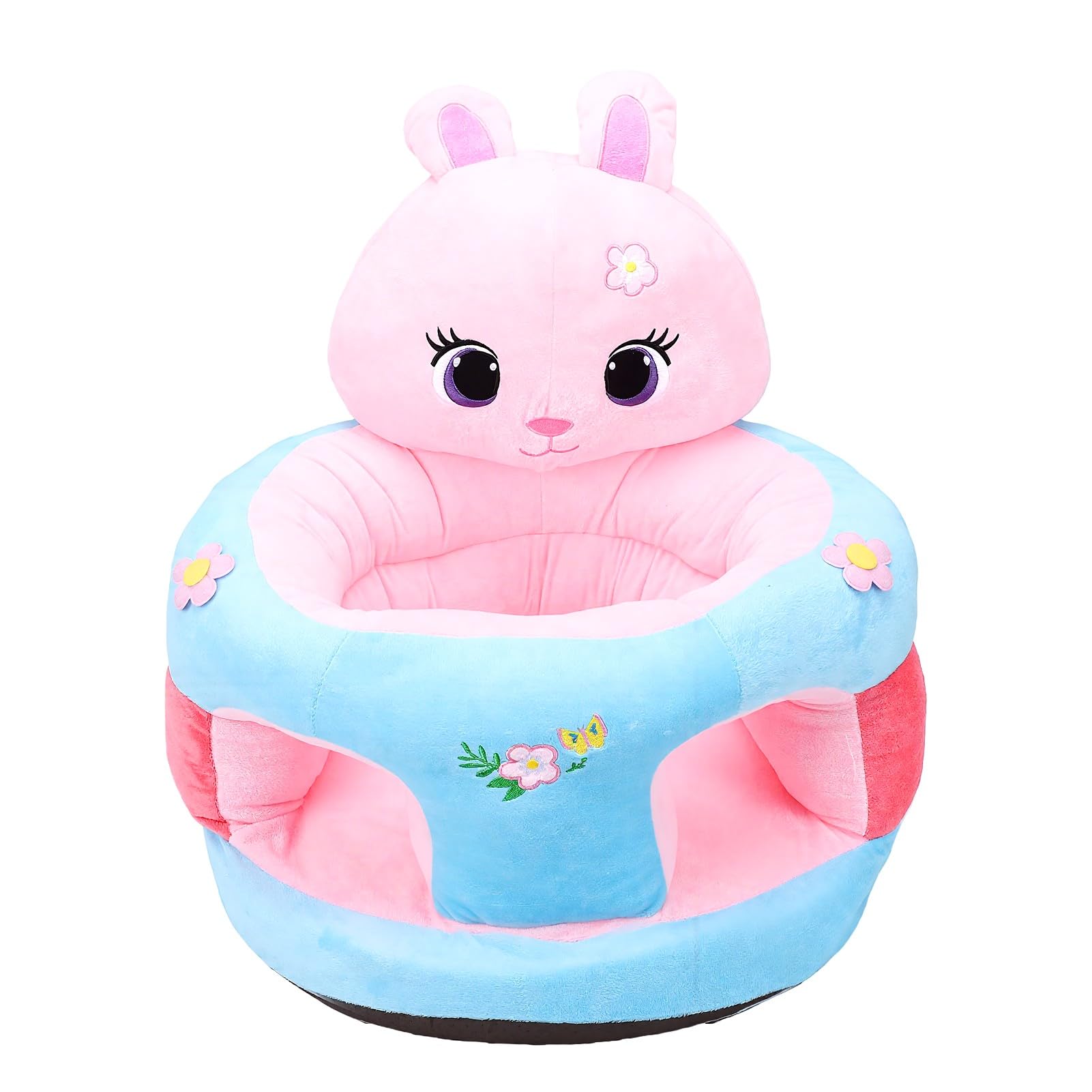SIXRUN Silla de Piso para bebé, sofá de Felpa Suave, Soporte para (conejo)
