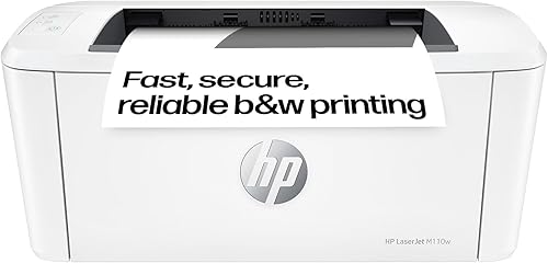 HP LaserJet M110w Wireless Black & White Printer | 1 Year Limited Warranty | Print from phone or tablet | Smallest laser in its class | 150 sheet input tray |Print speed up to 20ppm