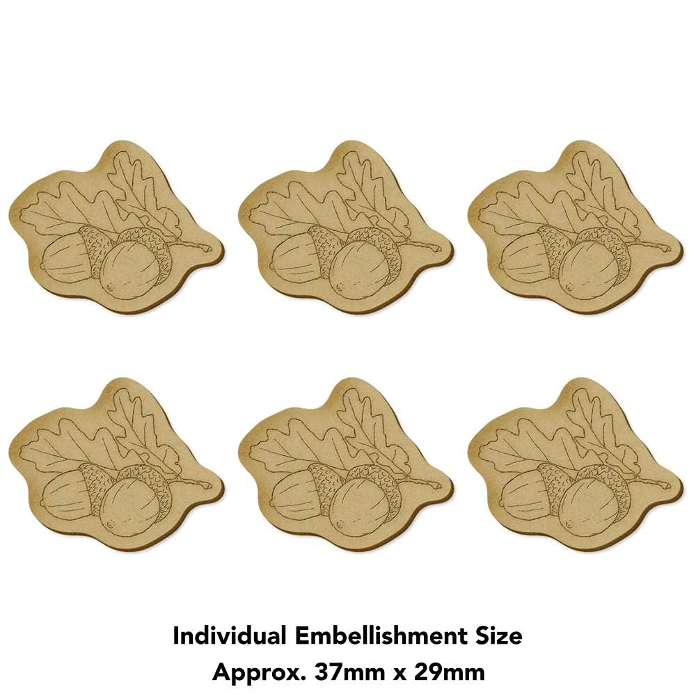 Azeeda 'Strandhütte' MDF Verzierungen – 6 Stück, 3 Mm | Lasergraviert Zum Basteln