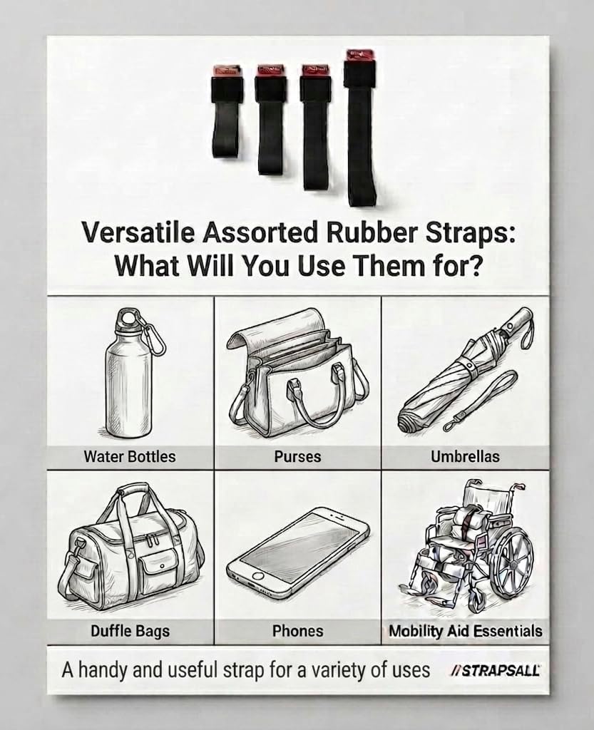 SteadyHold Pro™ Rubber Grip Straps for Wheelchairs, Walkers, and Rollators - Secure Essentials by SnakeStrap™ image 2