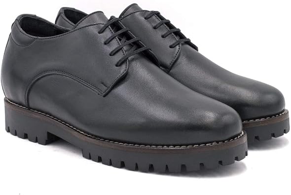 Elevator Shoes with Invisible Insole, Height Increasing Shoes for Men. Be Taller 2.75 inches / 7 cm. Model Tormo