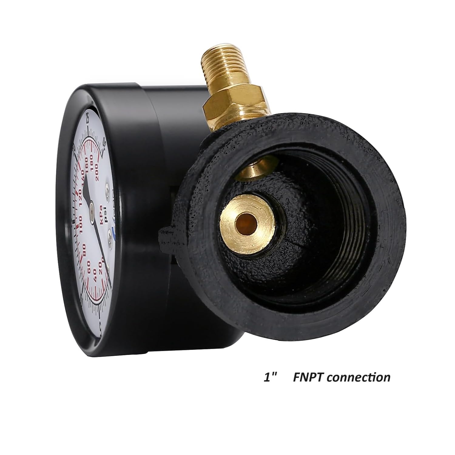 15 PSI Pressure Gauge 15 PSI Gas Test Pressure Gauge – 3/4 FNPT Steel Bell Shape Body, 2 Face, Carbo Instruments Gas Line Tester