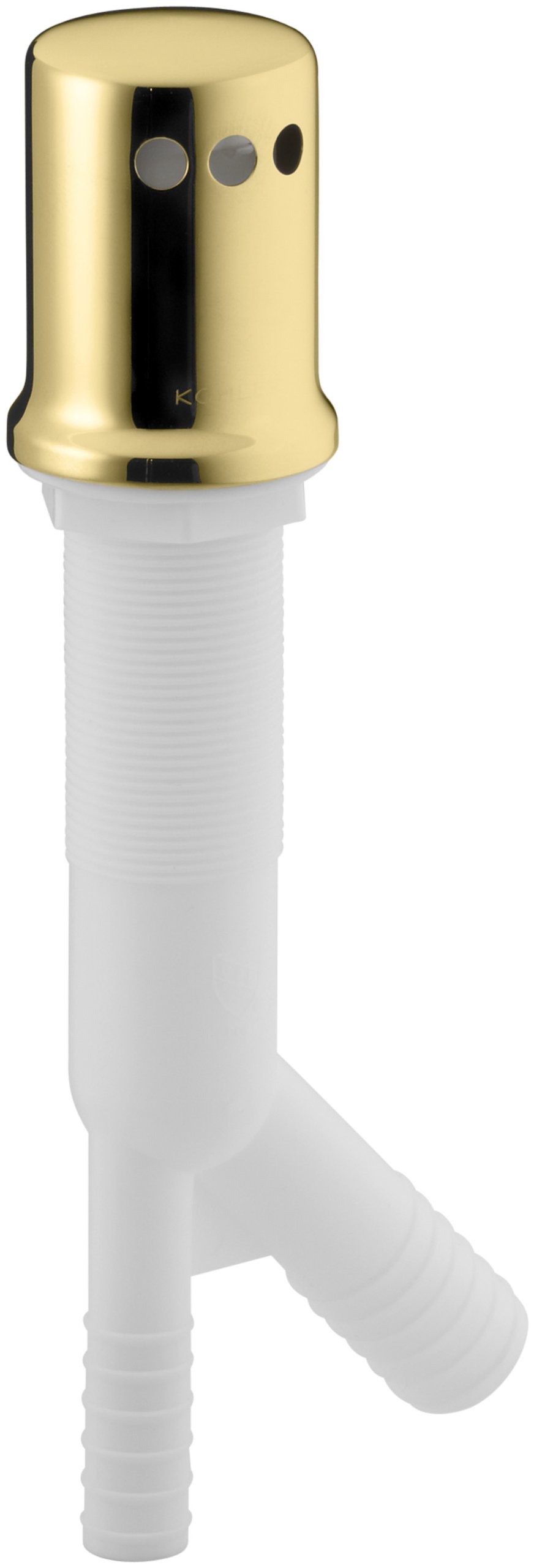Evite retornos de agua sucia con air gap Kohler K-9110-PB de latón pulido para cocina