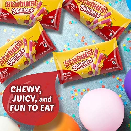 STARBURST Swirlers Sticks Chewy Candy, Share Size, 2.96 oz. Bag (Pack of 10) - Thumbnail 4