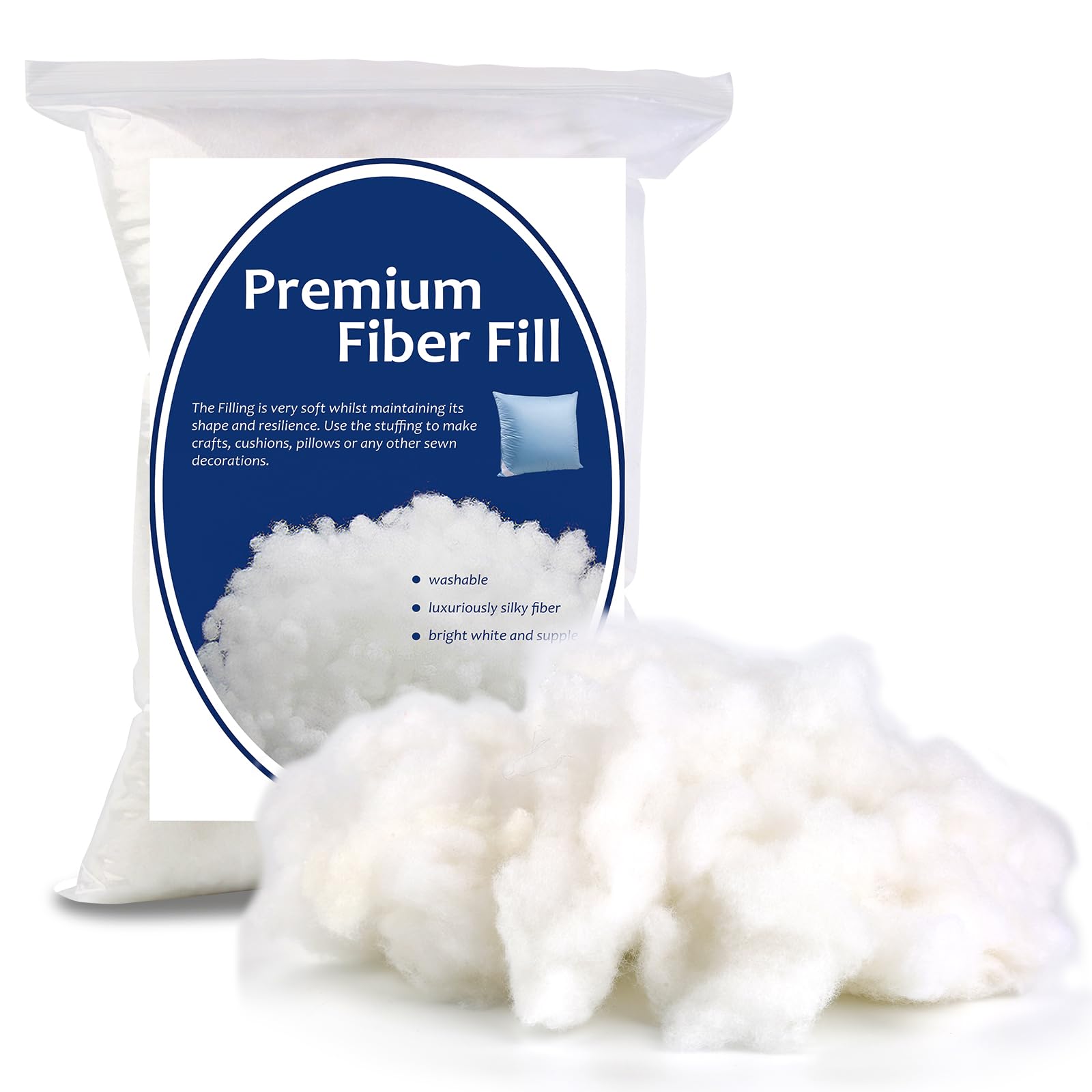 Bupete 3.5oz/100g Polyfill Stuffing, (1.8oz~4.18lb) Premium Stuffing for Stuffed Animals, Stuffing for Crafts, Resilience Poly Fil Crochet Stuffings, Fluff Stuffings Fill Fiber for Stuffed Crafts