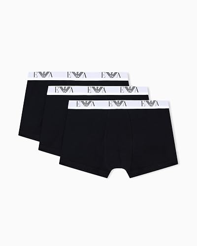 Emporio Armani Paquete de 3 Calzoncillos Brillantes para Hombre (Paquete de 3), 