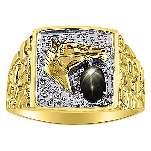 Bague saphir et diamant étoile noire, un cadeau inoubliable pour un anniversaire
