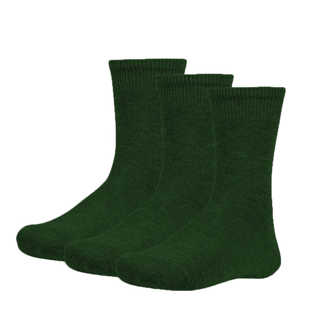 KLOTTZ COLEGIO14 - CALCETIN COLEGIO ALGODON PACK 3 PARES Niñas color: VERDE BOTELLA talla: 29/31