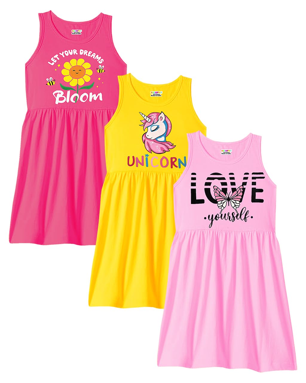 Kuchipoo Girls Regular Fit Cotton Frocks - Pack of 3 - Review, Price and Buying Guide