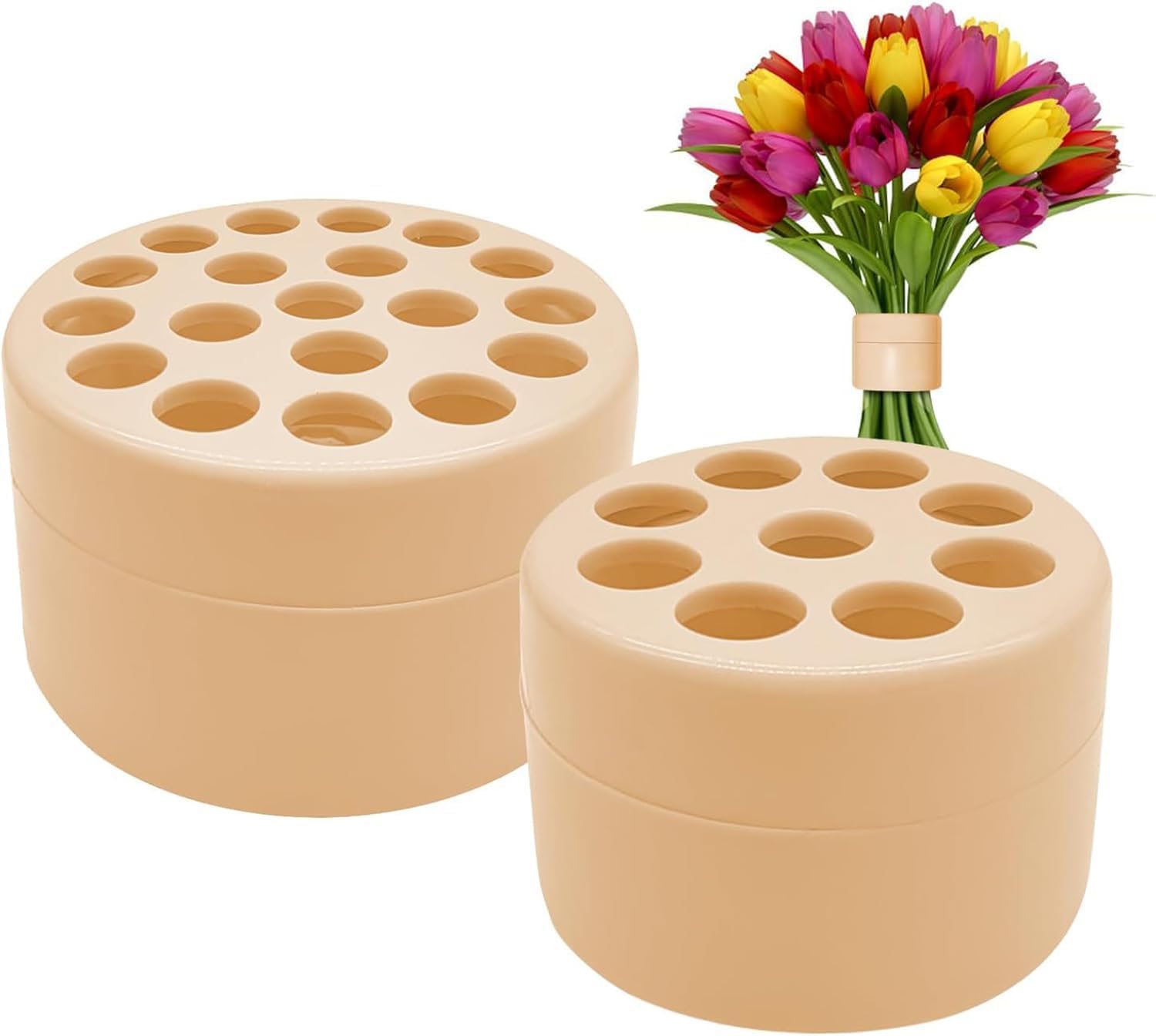 Amazon.co.jp: 生け花用剣山 針なし 花立て2点 花留め 生け花用品