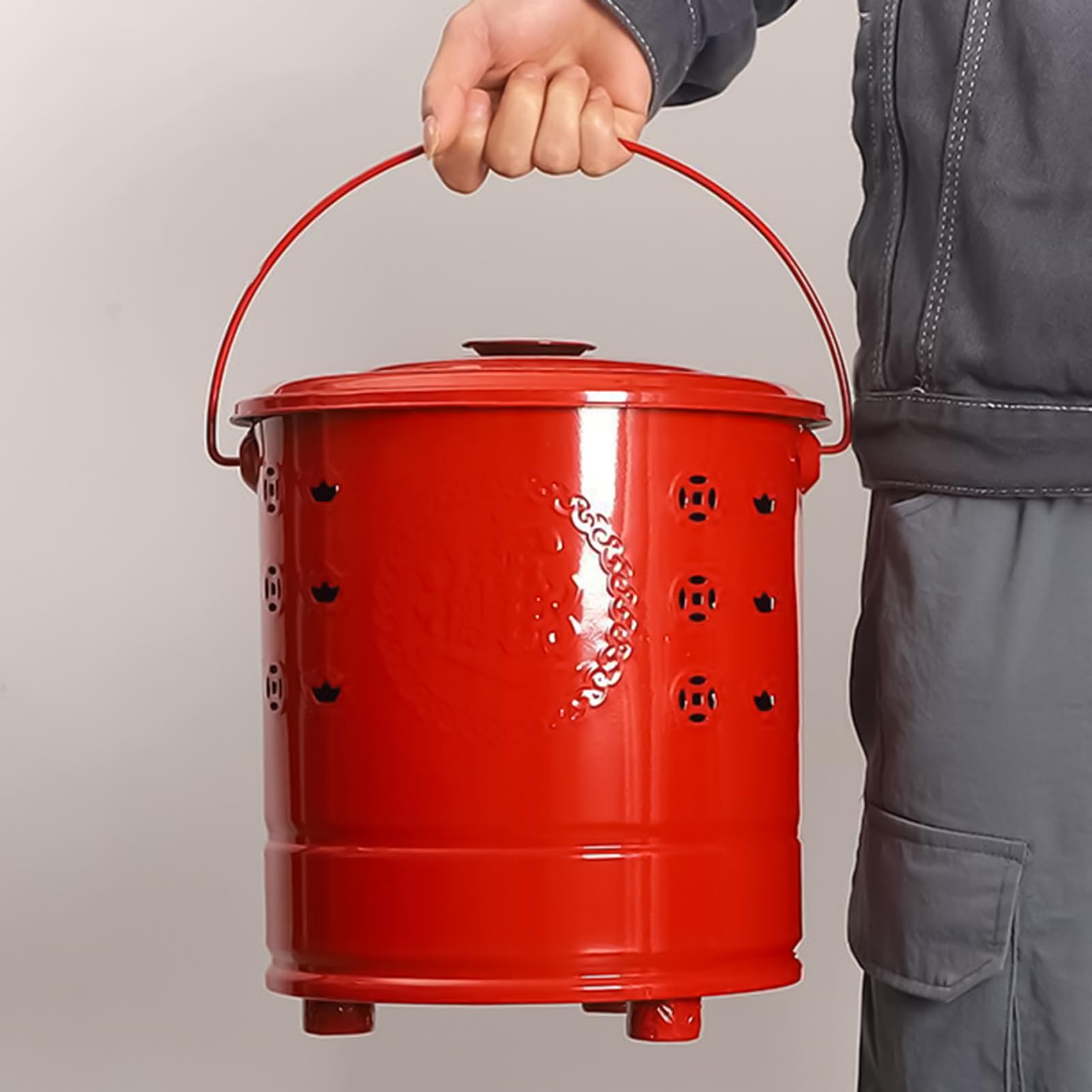 Cubo Quemador De Papel | Incinerador De Acero Inoxidable para Quemar Papel - Barril Tradicional para Residuos Madera Hojas Dinero Ancestral
