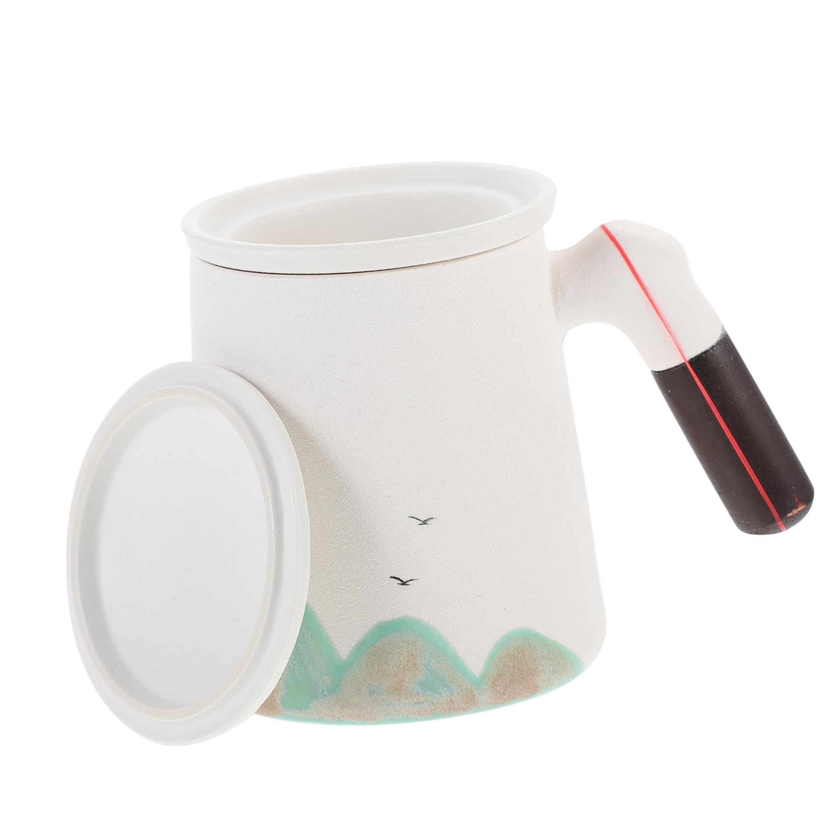 OFFSCH 1Set Ceramic Tea Cup with Infuser and Box Vintage Design for Office and Home for Tea Lovers Practical and Safe to Use Tea Separation for Flavorful Brews