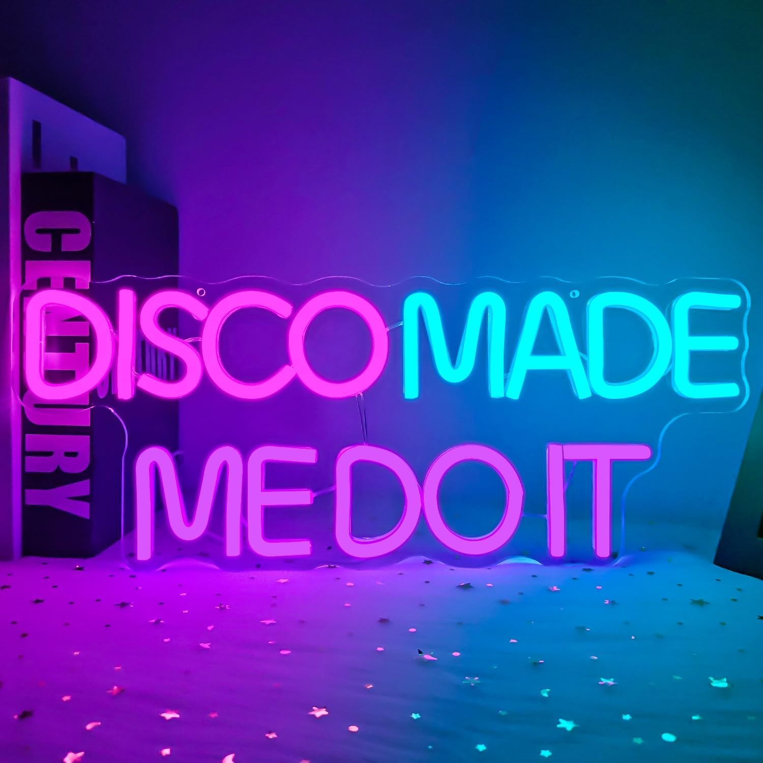 Disco Made Me Do It Neon Sign Disco Led Neon Sign for Wall Decor Dimmable Neon Light Sign for Disco Party Light Up Sign for Music Bar Club Bedroom Disco Decor Disco Lover Disco Fever Party