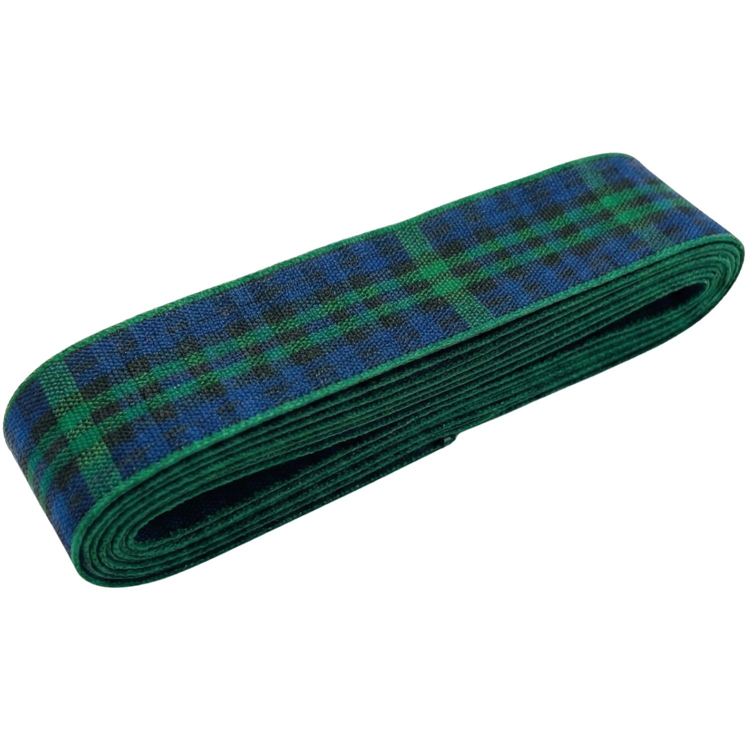 Black Watch Tartan Ribbon 16mm x 3m - Woven Reversible Yarn-Dyed Non-Wired — image 1