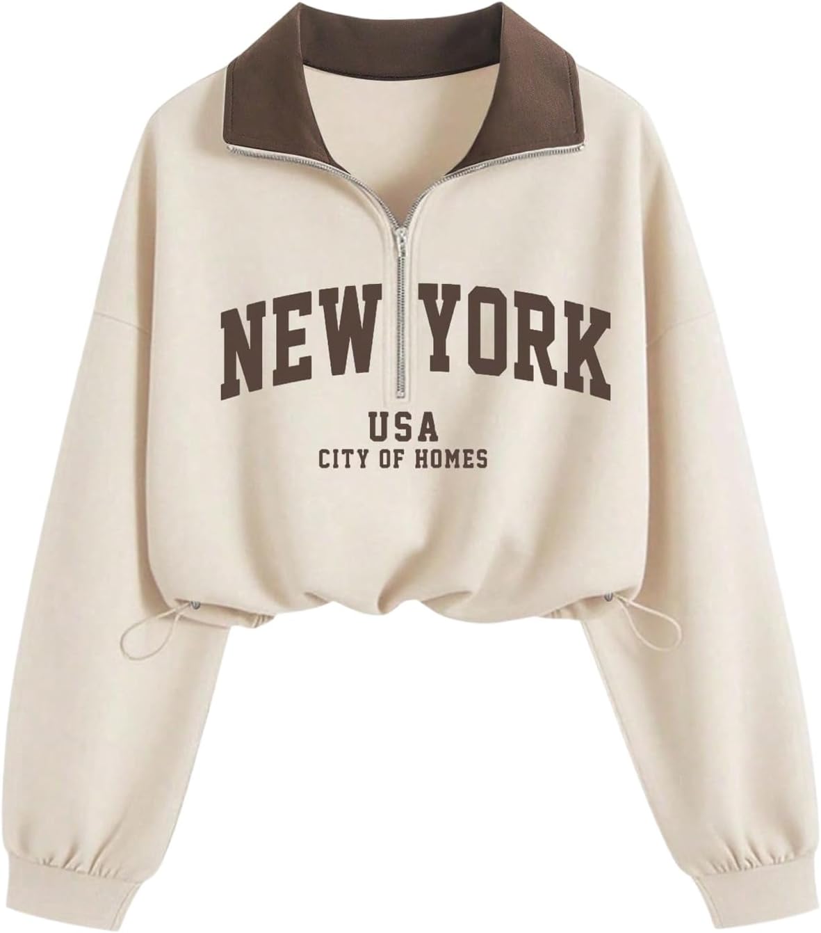Verdusa Women's Mock Neck Sweatshirt Lightweight Half Zip Pullover Cropped Sweatshirts Workout Tops