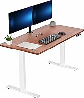 Vista 198 de VIVO DESK-KIT-1B7N-36 - Escritorio eléctrico de pie rústico de 71 x 36 pulgadas, ajuste de altura de memoria, serie 1B, marco negro con parte