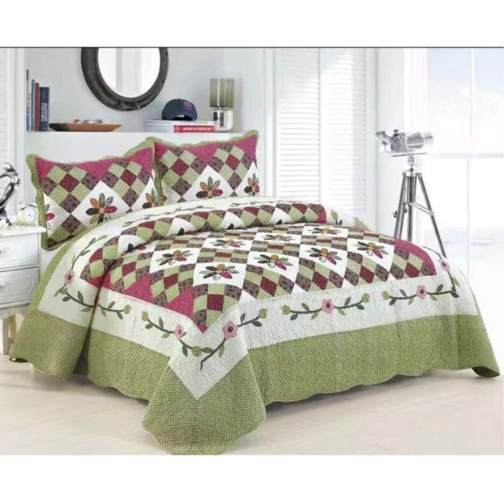 Colcha Cama Bouti Acolchada Doble Tamaño Patchwork Ligero Edredón Microfibra Cubrecamas,E-230X250cm