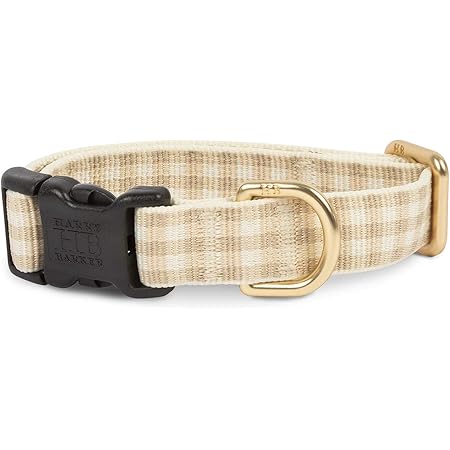 Harry Barker Farmhouse Check Dog Collar, Small