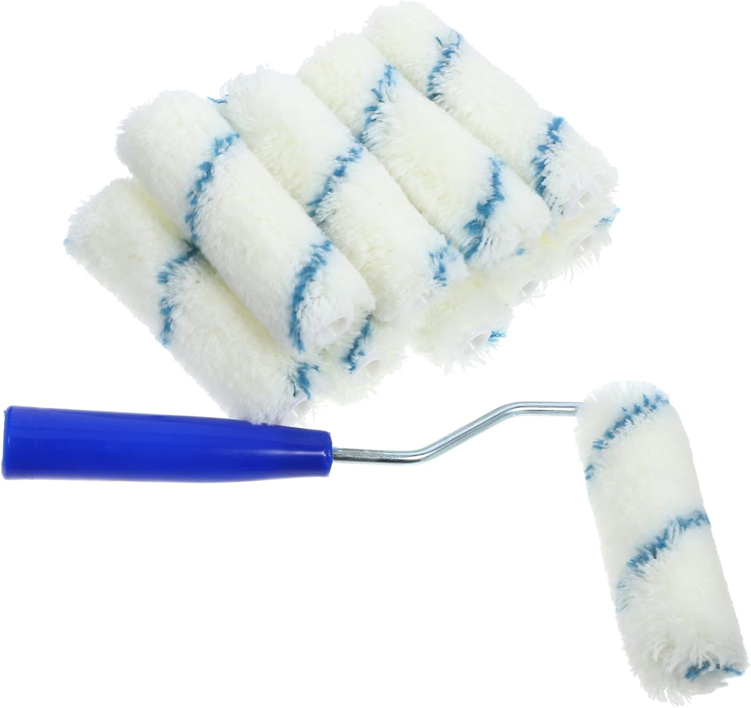 Generic 4sets Paint Rollers for Painting Walls Reusable Easy to Clean Roller Brush Comfortable Grip