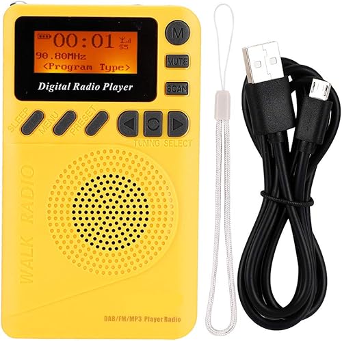 Miniatura 5 de Portable DAB FM Radio, Mini Pocket Digital DAB FM Stereo Receiver dab Radio Pocket Rechargeable DAB Radios with Reader MP3 Player Speaker Bluetooth
