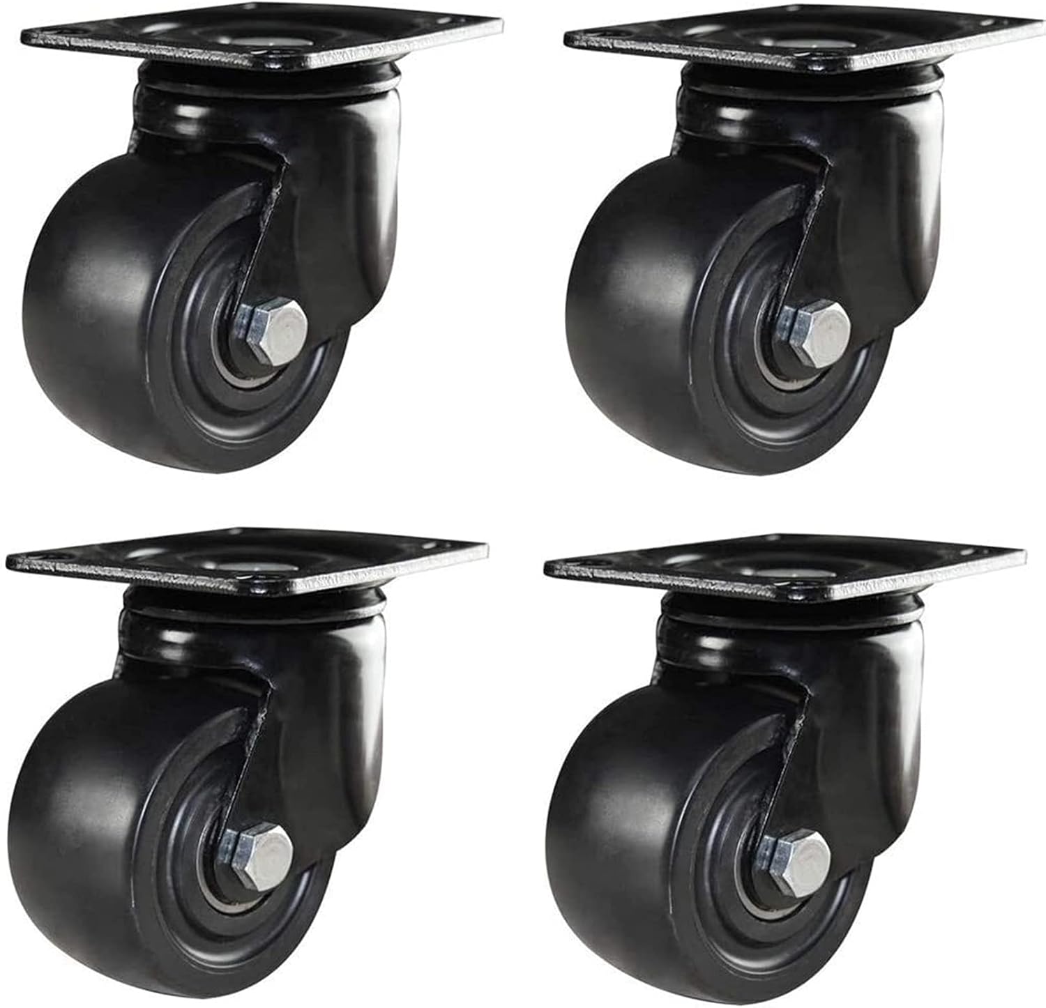 Ruote Piroettanti Per Mobili Rotelle Girevoli Con Piastra Per Carrelli 60 Mm Con Freno Blu 84922045