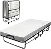 Milliard Diplomat Guest Folding Bed with 12.5cm Thick Luxurious Memory Foam Mattress and a Strong Sturdy Foldable Rollaway Frame - Small Single 190 x 79cm