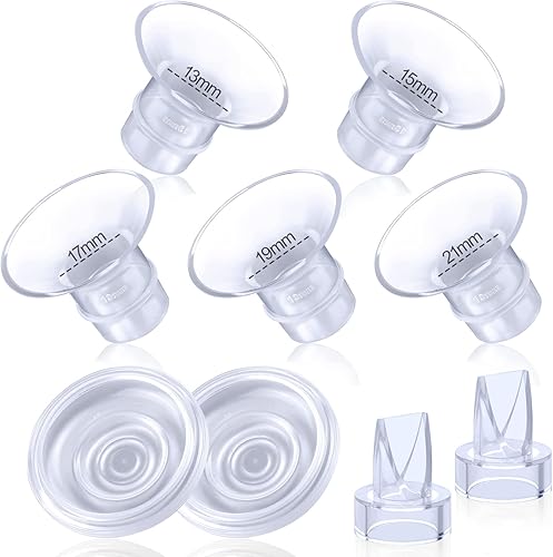 Juome 6 piezas de insertos de brida de 0.512 in compatibles con el extractor de leche portátil Momcozy S12 ProS9 ProS12S9, para