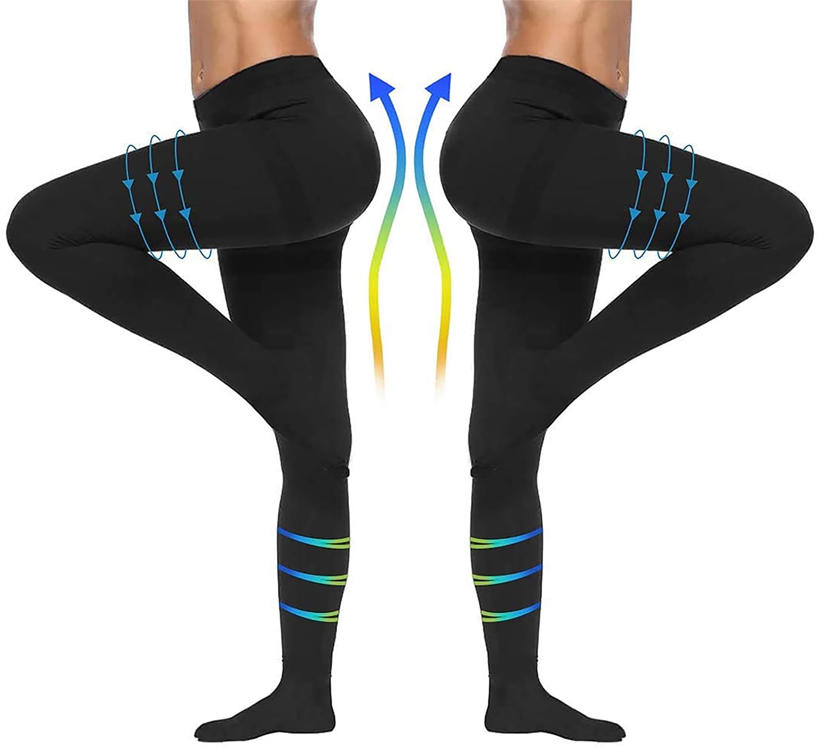 20-30mmHg Compression Pantyhose for Women, Medical Compression Stockings, High Waist Opaque Compression Tights for Lymphadema Edema, Swelling, Varicose Veins, Support Hose for Teacher Doctor