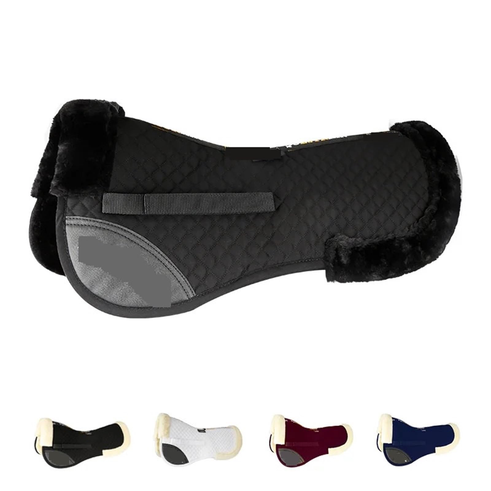 Mantilla para Caballo Almohadilla Media Forrada correctiva for Montar a Caballo, Almohadilla for Silla de Montar, Equipo Ecuestre
